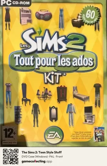 The Sims 2: Teen Style Stuff Computer, PAL box front