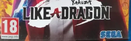 Yakuza: Like a Dragon, the PEGI square on its front