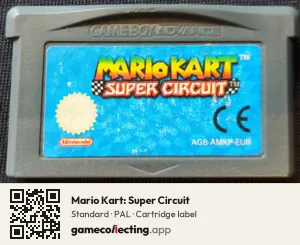 Mario Kart: Super Circuit Game Boy Advance, PAL cartridge label