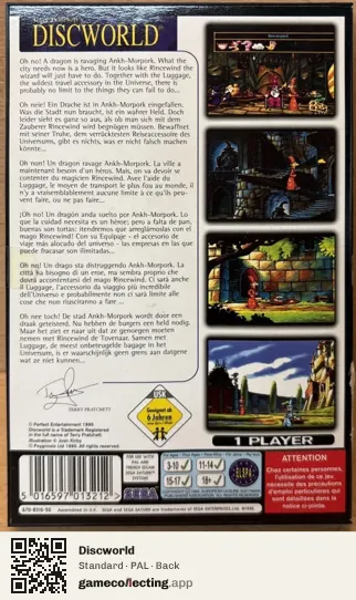 Discworld Sega Saturn, PAL box back