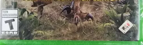 Ark: Survival Evolved, the ESRB box on its front
