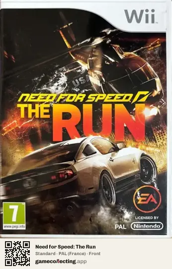 Need for Speed: The Run Nintendo Wii, France box front
