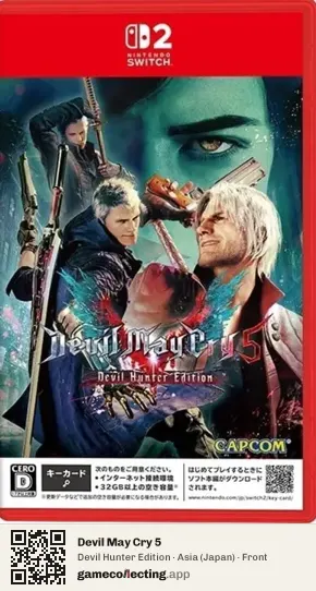 Devil May Cry 5 Nintendo Switch 2, Japan box front