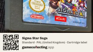 Sigma Star Saga Game Boy Advance, PAL cartridge label