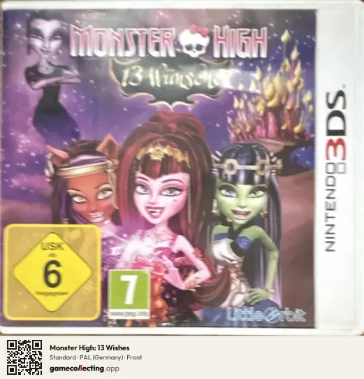 Monster High: 13 Wishes Nintendo 3DS, Germany box front