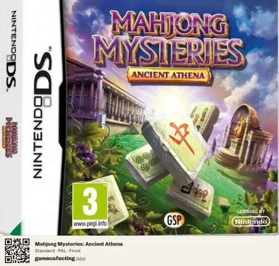 Mahjong Mysteries: Ancient Athena Nintendo DS, PAL box front