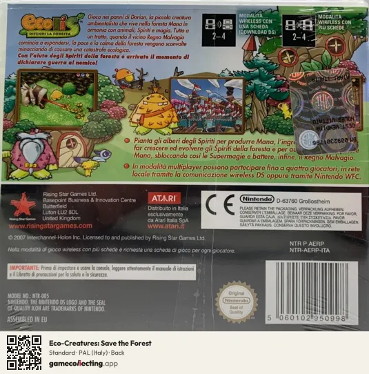 Eco-Creatures: Save the Forest Nintendo DS, Italy box back
