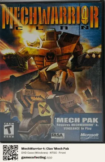 MechWarrior 4: Clan 'Mech Pak Computer, NTSC box front