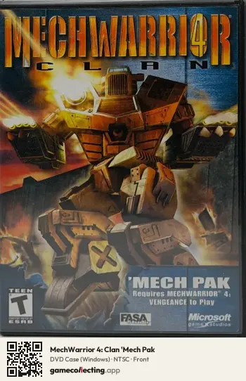 MechWarrior 4: Clan 'Mech Pak Computer, NTSC box front