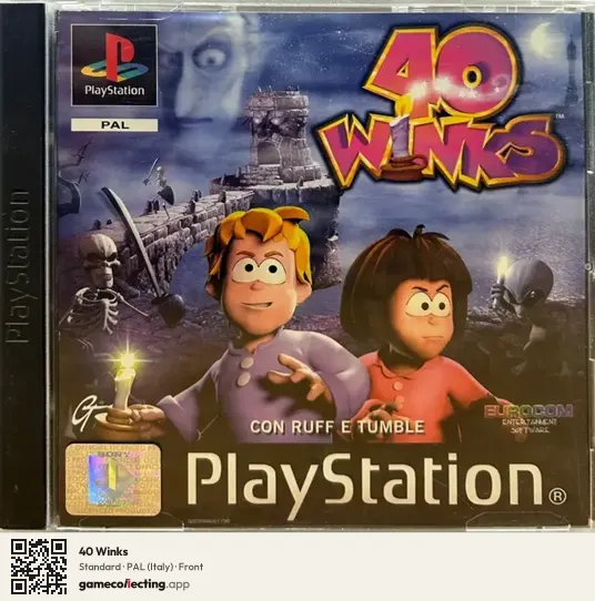 40 Winks PlayStation, Italy box front