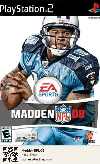 Madden NFL 08 PlayStation 2, NTSC box front