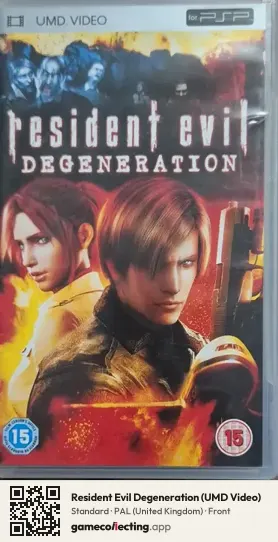 Resident Evil Degeneration (UMD Video) PlayStation Portable, United Kingdom box front