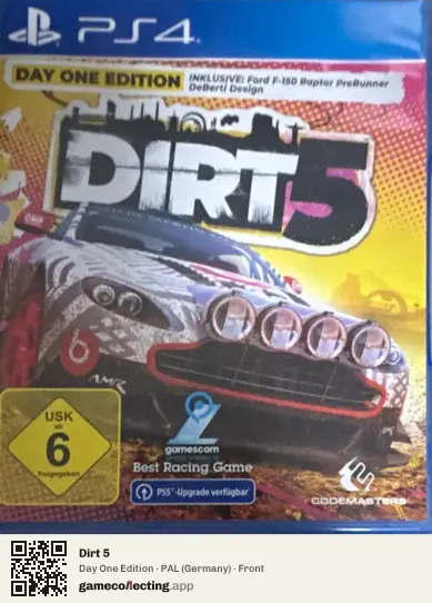 Dirt 5 PlayStation 4, Germany box front