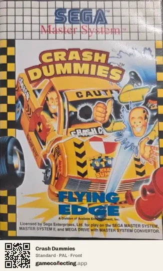 Crash Dummies Sega Master System, PAL box front