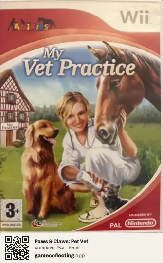 Paws & Claws: Pet Vet Nintendo Wii, PAL box front