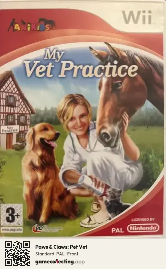 Paws & Claws: Pet Vet Nintendo Wii, PAL box front