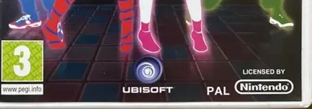 Just Dance, the PEGI square on its front