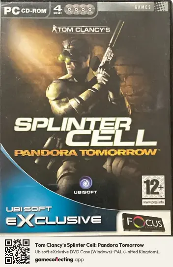 Tom Clancy's Splinter Cell: Pandora Tomorrow Computer, United Kingdom box front