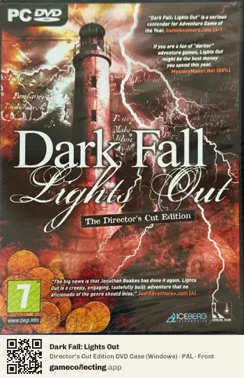 Dark Fall: Lights Out Computer, PAL box front