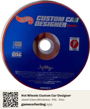 Hot Wheels Custom Car Designer Computer, PAL disc