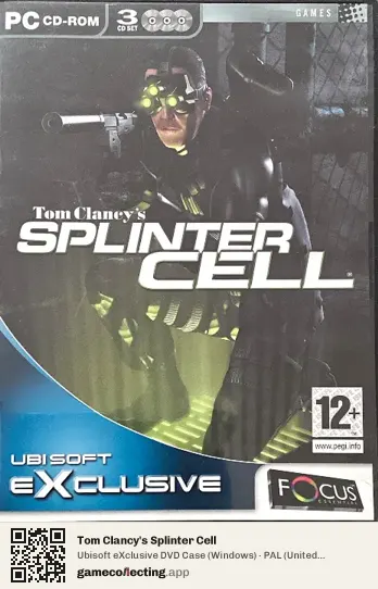Tom Clancy's Splinter Cell Computer, United Kingdom box front