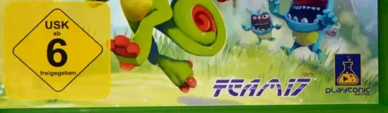 Yooka-Laylee, the USK square on its front