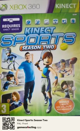 Kinect Sports: Season Two Xbox 360, PAL box front