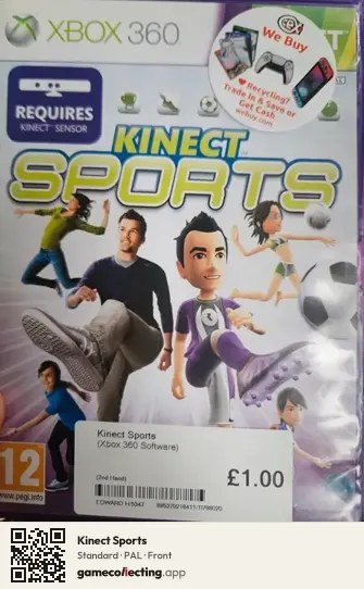 Kinect Sports Xbox 360, PAL box front