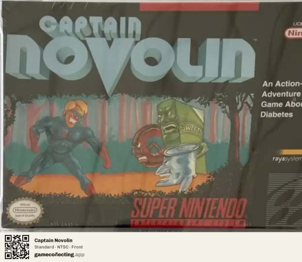 Captain Novolin Super Nintendo Entertainment System, NTSC box front