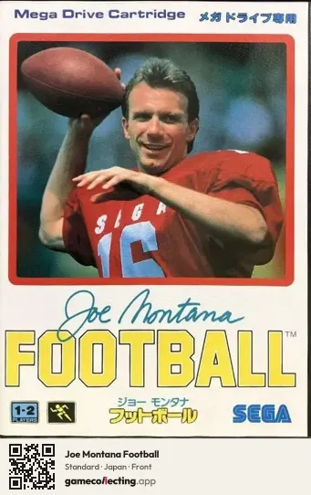 Joe Montana Football Sega Mega Drive / Genesis, Japan box front