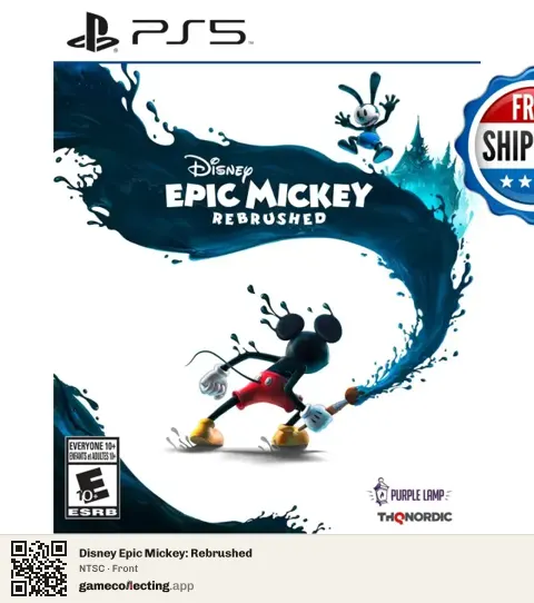 Disney Epic Mickey: Rebrushed PlayStation 5, NTSC box front