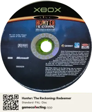 Hunter: The Reckoning: Redeemer Xbox, PAL disc