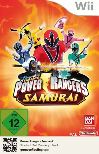 Power Rangers Samurai Nintendo Wii, Germany box front
