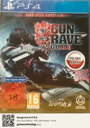 Gungrave G.O.R.E PlayStation 4, Germany box front