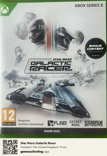 Star Wars: Galactic Racer Xbox Series X, United Kingdom box front