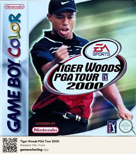 Tiger Woods PGA Tour 2000 Game Boy Color, PAL box front