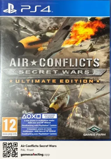 Air Conflicts: Secret Wars PlayStation 4, PAL box front