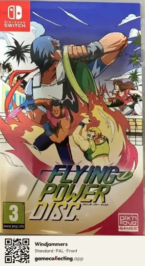 Windjammers Nintendo Switch, PAL box front
