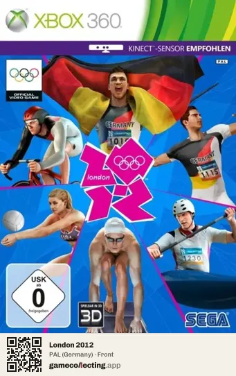 London 2012 Xbox 360, Germany box front