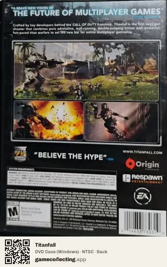 Titanfall Computer, NTSC box back