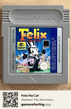 Felix the Cat Game Boy, PAL cartridge label