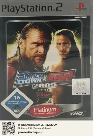 WWE SmackDown vs. Raw 2009 PlayStation 2, Germany box front