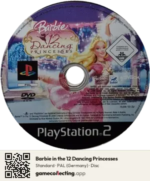Barbie in the 12 Dancing Princesses PlayStation 2, PAL disc