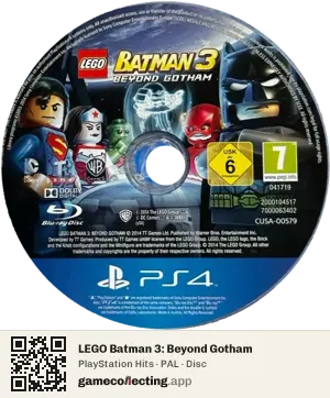 LEGO Batman 3: Beyond Gotham PlayStation 4, PAL disc