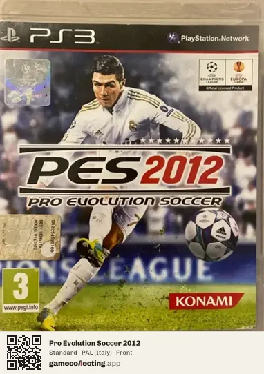 Pro Evolution Soccer 2012 PlayStation 3, Italy box front