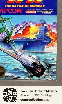1943: The Battle of Midway Nintendo Entertainment System, NTSC cartridge label