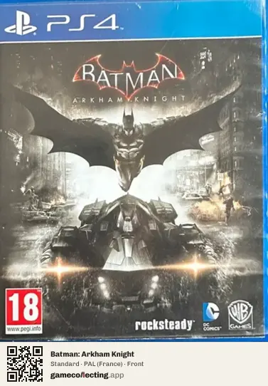 Batman: Arkham Knight PlayStation 4, France box front