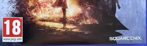 Final Fantasy XVI, the PEGI square on its front