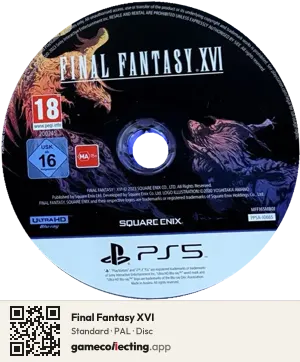 Final Fantasy XVI PlayStation 5, PAL disc