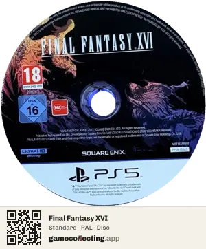 Final Fantasy XVI PlayStation 5, PAL disc